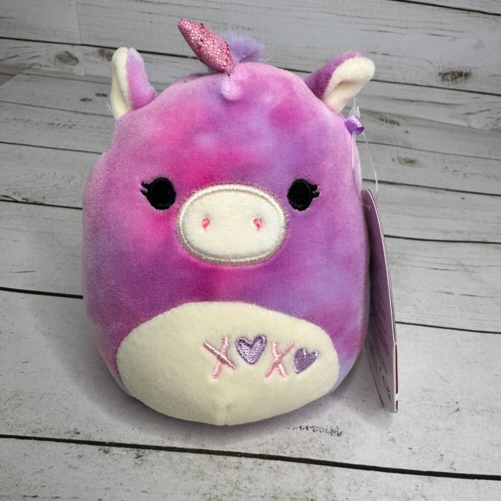 Squishmallows Lola Unicorn 4.5" Plush Valentines‎ Squad NWT Squishmallow